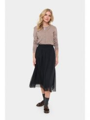 SAINT TROPEZ Spódnica "Coral" w kolorze czarnym rozmiar: L. Czarne spódniczki damskie Saint Tropez, l, bez wzorów, midi, rozkloszowane. Za 146.95 zł.