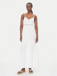 Vero Moda Sukienka letnia Quincy 10324588 Biały Regular Fit. Białe sukienki damskie Vero Moda, na lato, xl, bez wzorów, z bawełny, bez kołnierzyka, bez ramiączek. Za 199.99 zł.