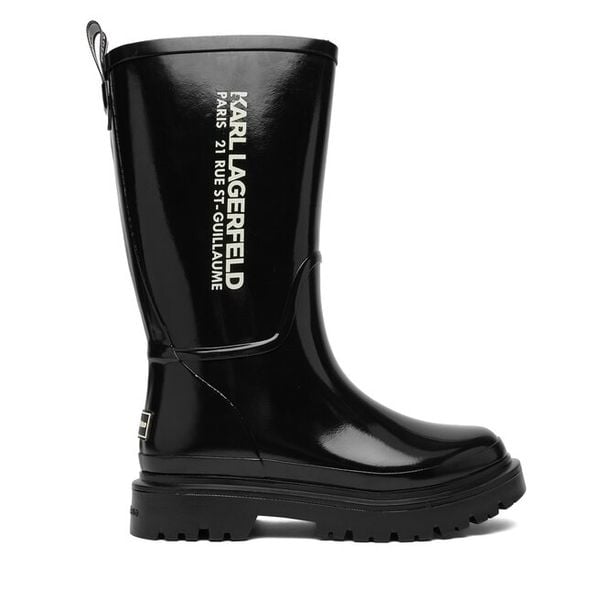 Kalosze KARL LAGERFELD. Czarne kalosze damskie Karl Lagerfeld, bez wzorów. Za 669.99 zł.
