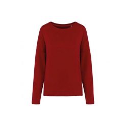 Bluza damska Kariban Loose. Czerwone bluzy bez kaptura damskie KARIBAN, l, z bawełny. Za 147.00 zł.