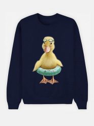 WOOOP Bluza "Duck" w kolorze granatowym rozmiar: M. Niebieskie bluzy bez kaptura damskie Wooop, m, z bawełny. Za 118.56 zł.
