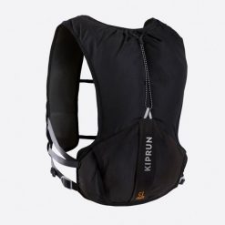 Plecak do biegania w terenie Kiprun Trail 5 l z bukłakiem 1 l. Czarne plecaki damskie KIPRUN, bez wzorów, z materiału. Za 169.99 zł.