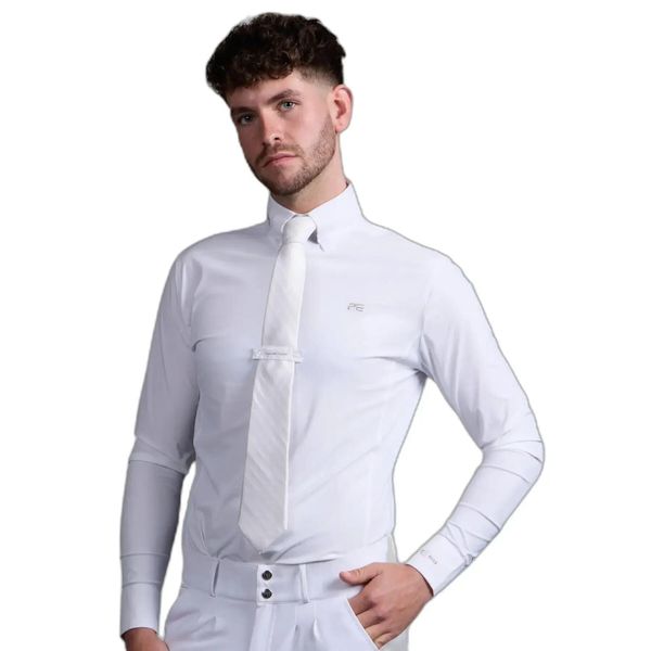 Zawodnicza koszulka polo z długim rękawem Premier Equine Rubato. Białe koszulki męskie z długim rękawem PREMIER EQUINE, m, z bawełny. Za 369.50 zł.