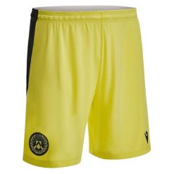 Szorty wyjazdowe Udinese 2022/23. Żółte szorty męskie Macron, bez kołnierzyka. Za 186.00 zł.