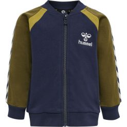 Dziecięca bluza rozpinana Hummel League. Niebieskie bluzy i bluzki niemowlęce HUMMEL, bez wzorów, z bawełny, bez ramiączek, bez kaptura. Za 148.50 zł.