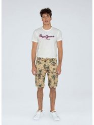 Pepe Jeans Bojówki w kolorze beżowym rozmiar: W31. Brązowe szorty męskie Pepe Jeans, bez wzorów, z jeansu. Za 140.53 zł.