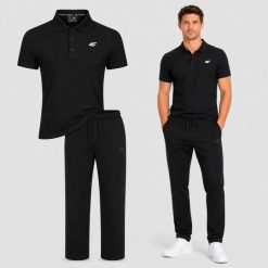 KOMPLET MĘSKI 4F T-SHIRT POLO + SPODNIE CASUAL ZESTAW NA CO. Koszulki polo męskie 4f, m, bez wzorów, z bawełny, bez ramiączek. Za 249.98 zł.