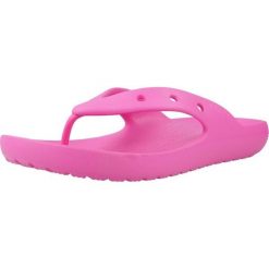 Klapki Crocs Model Classic Flip V2 Kolor Rose. Czerwone klapki damskie Crocs, bez wzorów, z gumy, bez obcasa. Za 193.00 zł.