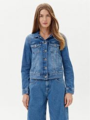 Pepe Jeans Kurtka jeansowa PL402430 Niebieski Slim Fit. Niebieskie kurtki damskie Pepe Jeans, s, bez wzorów, z bawełny, bez kaptura. Za 329.99 zł.