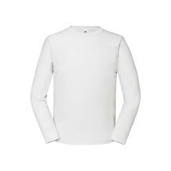 Męska Koszulka Z Długim Rękawem Iconic 195 Z Bawełny Premium Ringspun. Białe koszulki męskie z długim rękawem Fruit of the Loom, m, z bawełny. Za 53.99 zł.