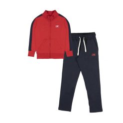 Bluza z bawełna z pełny zamek błyskawiczny na czas wolny. Czerwone spodnie dresowe damskie LEONE 1947 APPAREL, bez wzorów, z bawełny. W wyprzedaży za 89.72 zł.