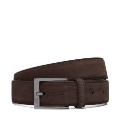 Pasek BOSS. Brązowe paski męskie Boss, bez wzorów. Za 349.99 zł.