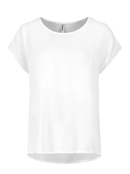 Sublevel Bluzka w kolorze białym rozmiar: L. Białe bluzki damskie Sublevel, l, bez wzorów, z wiskozy, klasyczne, bez kołnierzyka, bez ramiączek. Za 41.69 zł.