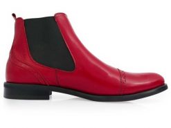 Modne czerwone męskie buty zimowe - sztyblety BZ9. Czerwone sztyblety męskie Modini Moda Męska, na zimę, z materiału, bez zapięcia. W wyprzedaży za 396.00 zł.