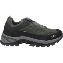 Cmp Rigel 2.0 Low Fitgo WP skórzane buty męskie – 31FZ Pine-Piombo. Czarne buty trekkingowe męskie CMP, z materiału, bez zapięcia, outdoorowe. Za 599.99 zł.
