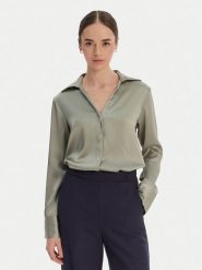 Calvin Klein Koszula Hammered LV044F129G Beżowy Regular Fit. Brązowe koszule damskie CALVIN KLEIN, xl, bez wzorów, z syntetyku, bez kołnierzyka, bez ramiączek. Za 449.99 zł.