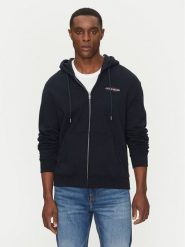 Guess Jeans Bluza M5RQ45 KCPR1 Granatowy Regular Fit. Niebieskie bluzy bez kaptura męskie Guess Jeans, l, z bawełny. Za 359.99 zł.