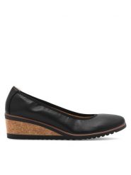 Clara Barson Półbuty WYL3397-1 Czarny. Czarne półbuty damskie Clara Barson, bez wzorów, z syntetyku, bez obcasa, na koturnie. Za 119.99 zł.