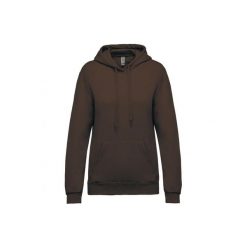 Bluza damska z kapturem Kariban. Brązowe bluzy sportowe damskie KARIBAN, xl, bez wzorów, z bawełny, bez ramiączek, z kapturem. Za 181.00 zł.