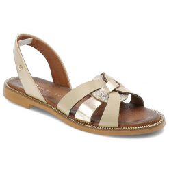 Beżowe Sandały Armodo Modne Buty Damskie. Brązowe sandały damskie Armodo, bez wzorów, bez obcasa, na obcasie. Za 289.00 zł.