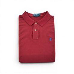Polo Ralph Lauren męskie koszulka z krótkim rękawem. Czerwone koszulki polo męskie Ralph Lauren, l, bez wzorów, z materiału, bez ramiączek. Za 127.76 zł.