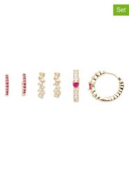 U.S. Polo Assn. Pozłacane kolczyki-kreole (3 pary) z kryształami rozmiar: onesize. Różowe kolczyki damskie U.S. Polo Assn., z kryształem, metalowe. Za 69.99 zł.