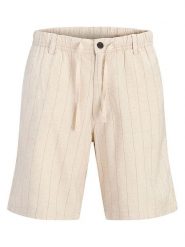 Jack & Jones Szorty "Jaiden" w kolorze beżowym rozmiar: S. Brązowe szorty męskie Jack & Jones, z bawełny, bez kołnierzyka. Za 83.42 zł.