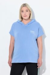 Damskie Bluza funkcyjna szybkoschnąca kaptur bez rękawów. Niebieskie bluzy sportowe damskie Ulla Popken, plus size, bez wzorów, z bawełny, bez ramiączek, z kapturem. Za 191.99 zł.