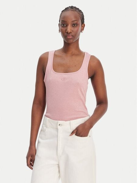 Liu Jo Sport Top TA6173 J3845 Różowy Regular Fit. Czerwone topy damskie Liu Jo Sport, s, bez wzorów, z wiskozy, bez kołnierzyka. Za 219.99 zł.