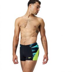 Kąpielówki męskie spodenki kąpielowe Speedo Endurance Max Splice. Czarne kąpielówki męskie Speedo, m, bez wzorów, do pływania. Za 179.99 zł.