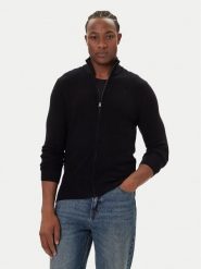 Mustang Kardigan Escondido 1016847 Czarny Regular Fit. Czarne kardigany męskie Mustang, m, bez wzorów, z bawełny, bez kołnierzyka. Za 239.99 zł.