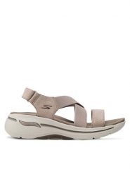 Skechers Sandały Treasured 140257/TPE Brązowy. Brązowe sandały damskie Skechers, bez wzorów, z materiału, bez obcasa, na płaskiej podeszwie. Za 289.99 zł.