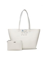 DKNY Torebka R51AAJ38 Écru. Torebki klasyczne damskie DKNY, bez wzorów, ze skóry, bez dodatków. Za 389.99 zł.