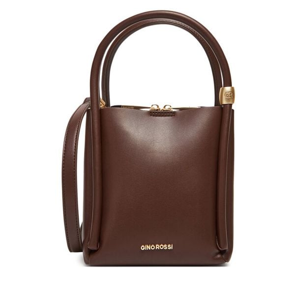 Torebka GINO ROSSI. Brązowe torebki klasyczne damskie Gino Rossi, bez wzorów, bez dodatków. Za 259.99 zł.