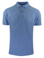 Koszulka Polo, Męska - Adriano Guinari - Kolor Niebieski. Niebieskie koszulki polo męskie Adriano Guinari, l, bez wzorów, z bawełny, bez ramiączek. Za 125.00 zł.