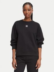 HUGO Bluza Deroxina_12 50576467 Czarny Relaxed Fit. Czarne bluzy bez kaptura damskie Hugo, l, z bawełny. Za 549.99 zł.