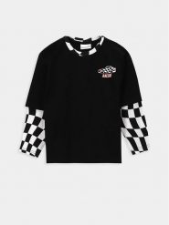 Coccodrillo Bluzka WC4143102RAK Czarny Regular Fit. Czarne t-shirty chłopięce COCCODRILLO, bez wzorów, z bawełny, bez ramiączek. Za 49.99 zł.