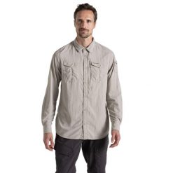 Męska Koszula Z Długim Rękawem Adventure III Nosilife. Brązowe koszule męskie CRAGHOPPERS, m, bez wzorów, bez kołnierzyka, bez ramiączek. Za 358.99 zł.