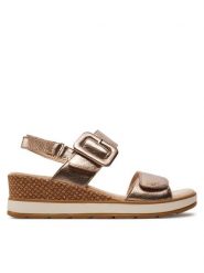 Caprice Sandały 9-28753-42 Brązowy. Brązowe sandały damskie Caprice, bez wzorów, ze skóry, bez obcasa, na koturnie. Za 220.99 zł.