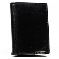 Portfel męski 4U Cavaldi N4-P-GOS-BL czarny. Czarne portfele męskie 4U Cavaldi, bez wzorów, ze skóry. Za 45.00 zł.