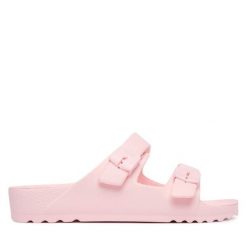 Klapki Scholl. Czerwone klapki damskie Scholl, bez wzorów, bez obcasa. Za 184.99 zł.