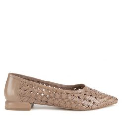 Baleriny Sergio Bardi. Brązowe baleriny damskie Sergio Bardi, bez wzorów, bez obcasa. Za 299.99 zł.