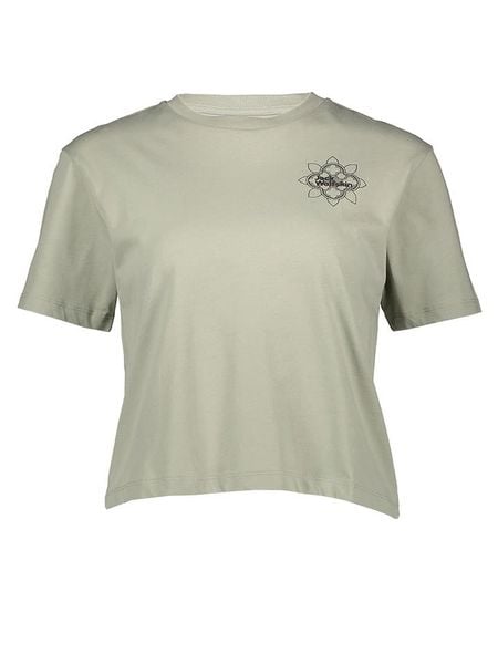 Jack Wolfskin Koszulka w kolorze khaki rozmiar: 176. Brązowe bluzki damskie Jack Wolfskin, bez wzorów, z bawełny, bez kołnierzyka. Za 43.57 zł.