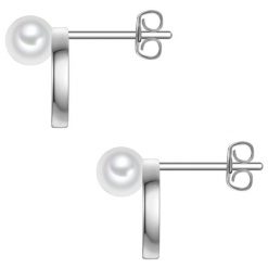 Rafaela Donata Kolczyki z Srebra Sterling w srebrze z perla muszlowa z cyrkonia 1 ct Damski. Białe kolczyki damskie Rafaela Donata, z cyrkonią, srebrne, na sztyftcie. Za 149.99 zł.
