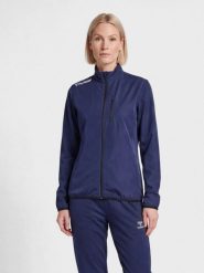 Damska bluza dresowa Hummel. Niebieskie bluzy sportowe damskie HUMMEL, s, bez wzorów, z dresówki, bez ramiączek, długie, bez kaptura. Za 143.00 zł.