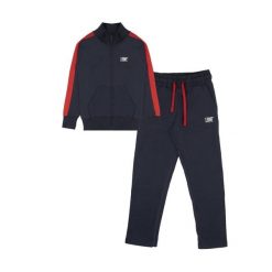 Bluza z bawełna z pełny zamek błyskawiczny na czas wolny. Niebieskie spodnie dresowe damskie LEONE 1947 APPAREL, bez wzorów, z bawełny. W wyprzedaży za 89.72 zł.