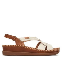 Sandały Pikolinos. Białe sandały damskie Pikolinos, bez wzorów, bez obcasa, na płaskiej podeszwie. Za 559.99 zł.