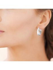 L'atelier précieux Srebrne kolczyki-kreole rozmiar: onesize. Szare kolczyki damskie L'Atélier Précieux, srebrne. Za 190.18 zł.