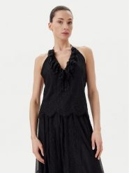 Herskind Top 5578204 Czarny Regular Fit. Czarne topy damskie Herskind, bez wzorów, z syntetyku, bez ramiączek. Za 399.99 zł.