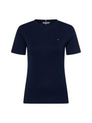 Tommy Hilfiger Koszulka Kobiety Bawełna niebieski, L. Niebieskie t-shirty damskie Tommy Hilfiger, l, bez wzorów, z bawełny, bez kołnierzyka. Za 169.95 zł.